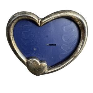 Vintage Silver Plate Photo Frame Heart Ornate Design 5”x4” VALENTINE’S - HLBN